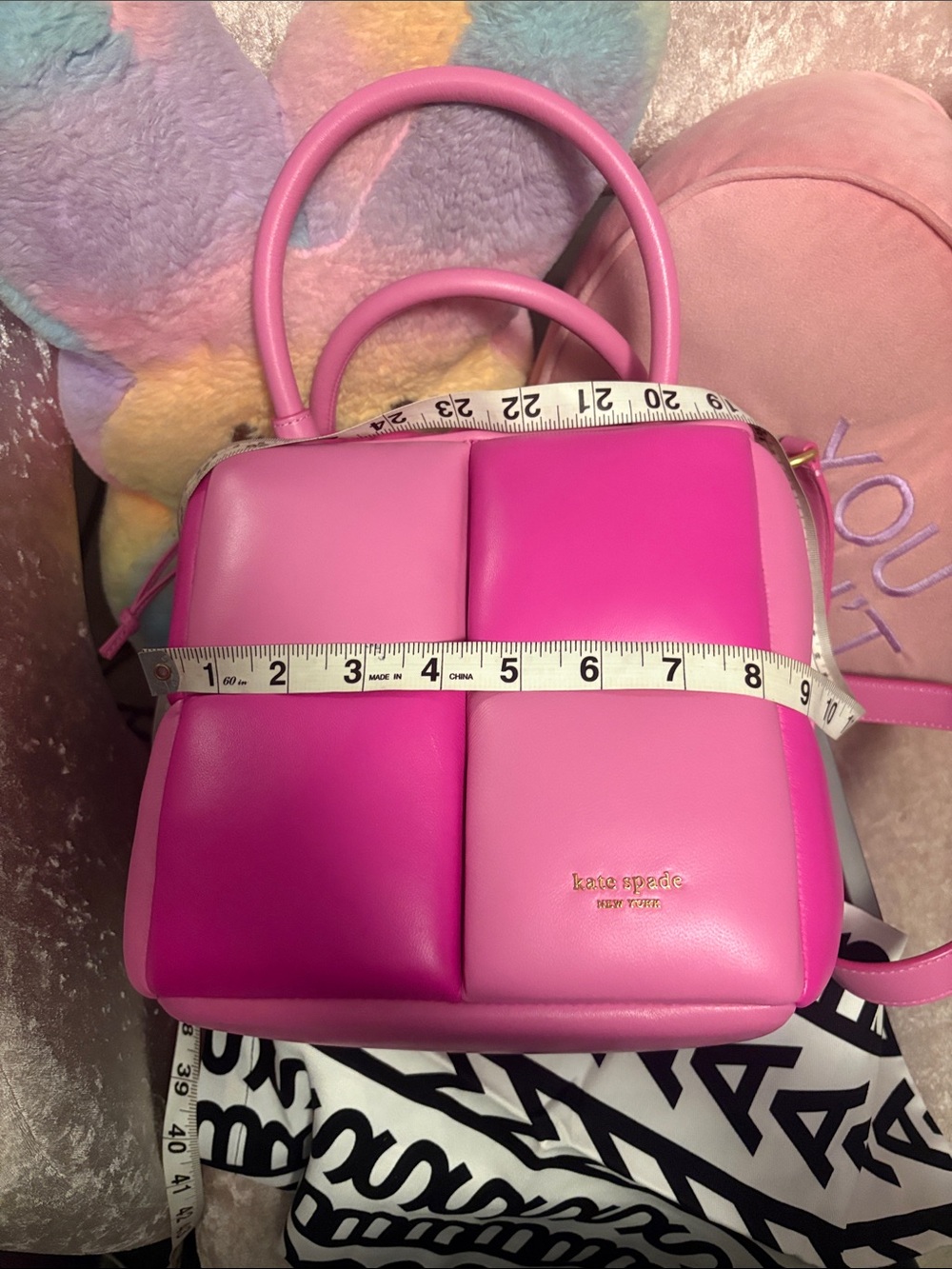 Brand NEW adorable Kate Spade! Pink Puffy tote!! 💖💖 - Picture 8 of 9
